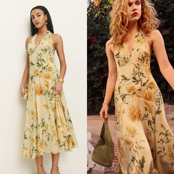 Reformation Briony Dress Honeyglow